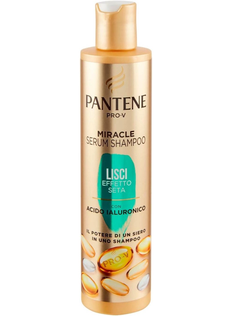 Pantene Miracle Serum Shampoo Lisci 250ML - Image 1